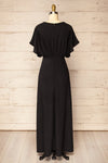 Scalloway Black Maxi Dress w/ Bat Sleeves | La petite garçonne back view