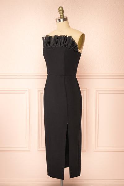 Scarabella Strapless Black Midi Dress | Boutique 1861 side view