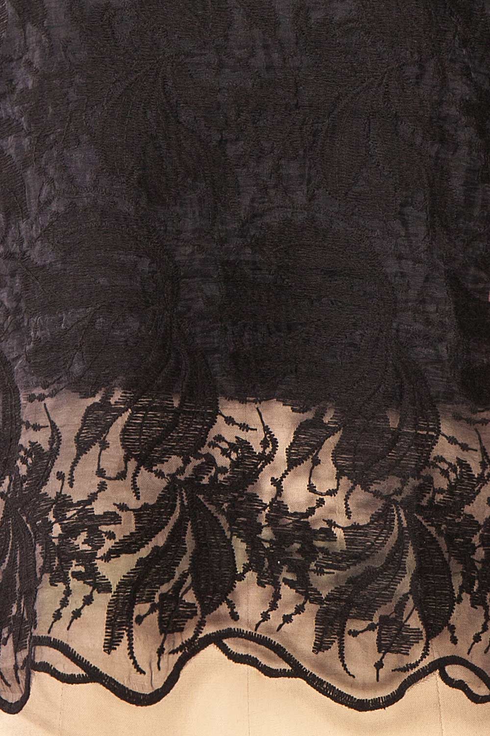 Selah Black Lace Top w/ Cropped Camisole | Boutique 1861 fabric