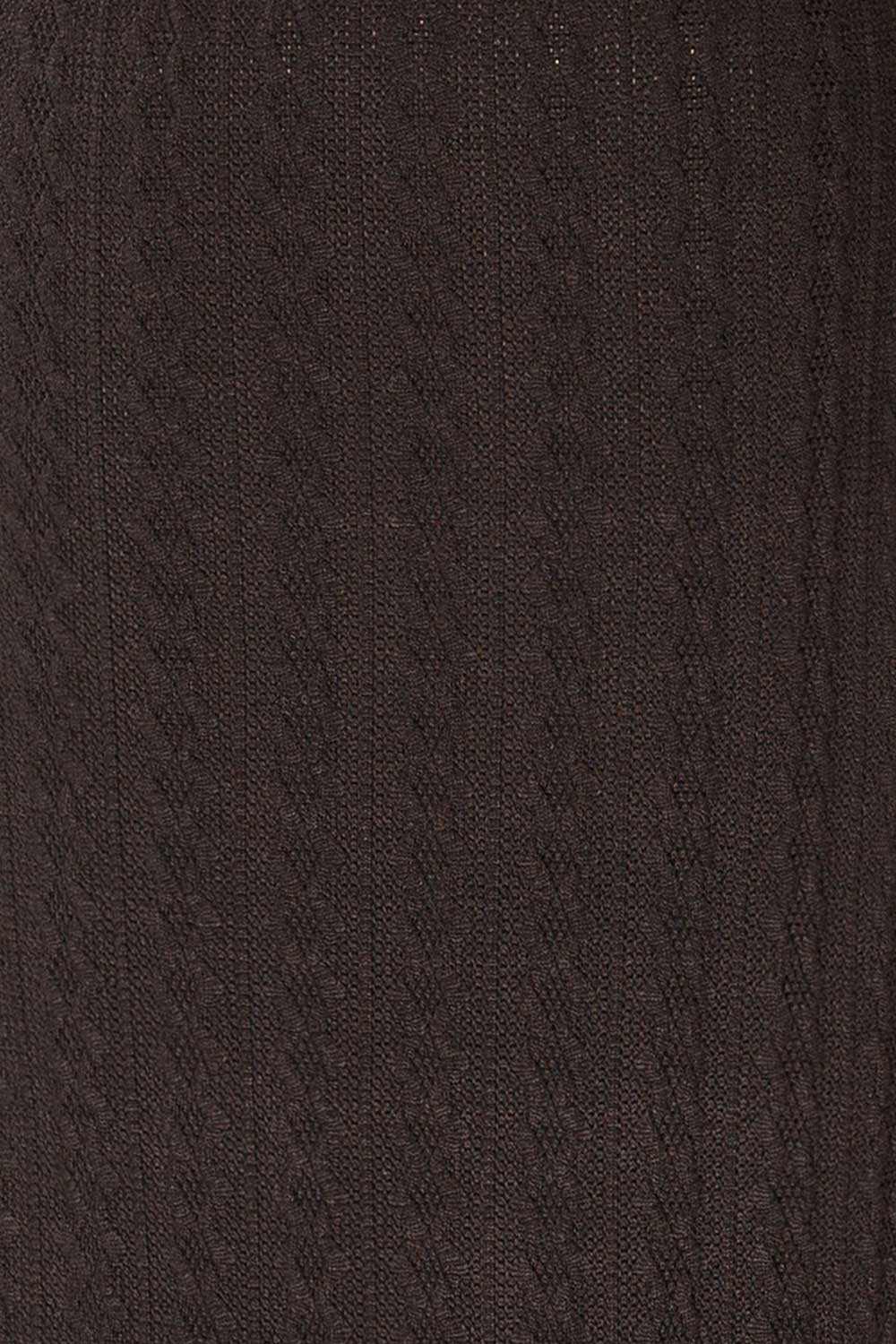 Selana Black Knit Maxi Dress w/ Back Slit | La petite garçonne fabric 