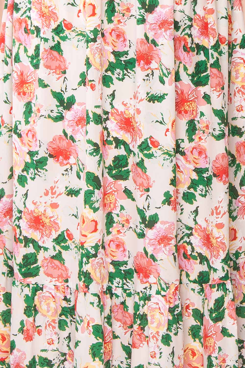 Senna Floral Midi Dress w/ Ruched Bust | Boutique 1861 texture