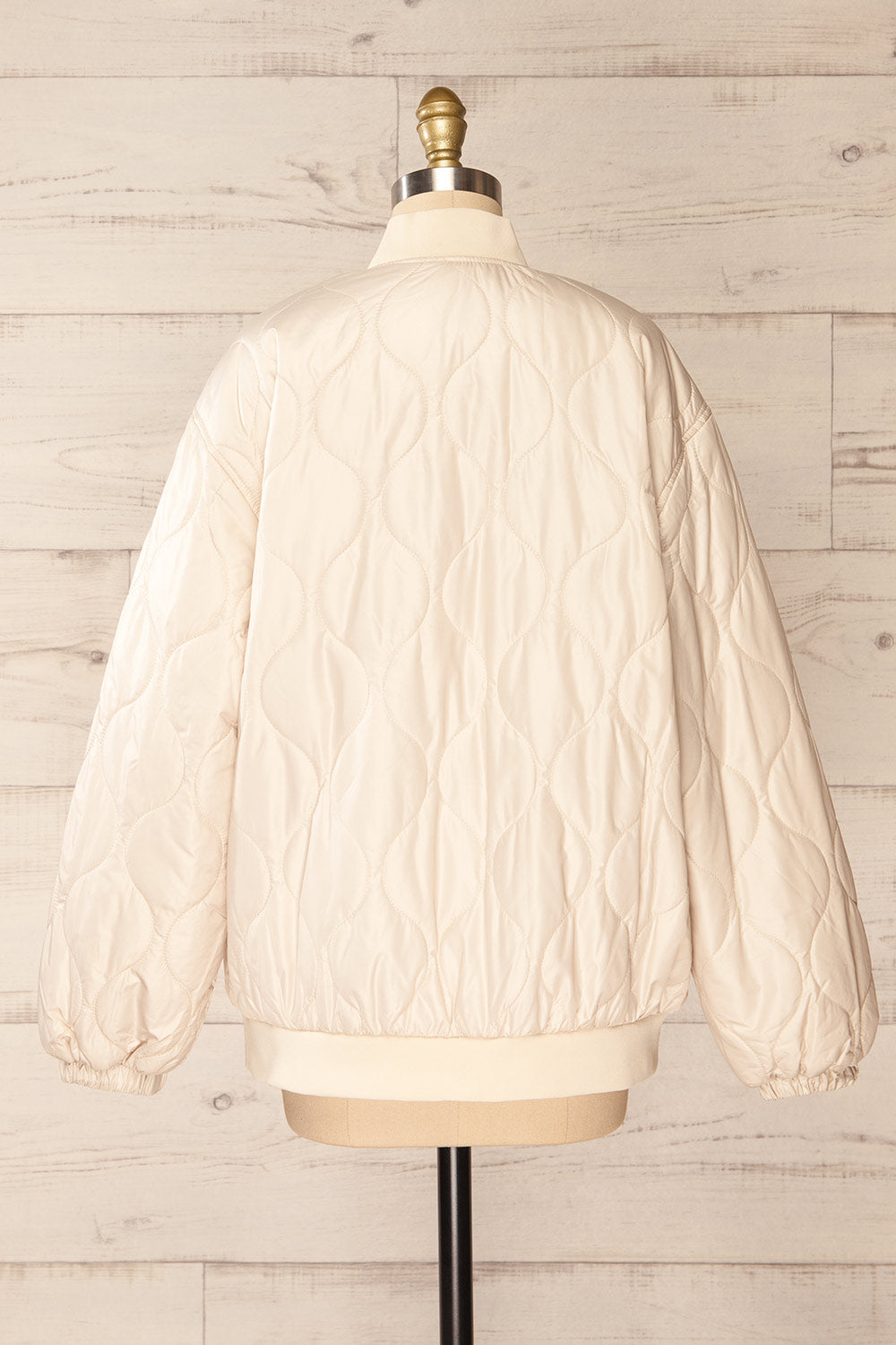 Seravalle Beige Quilted Jacket | La petite garçonne back view