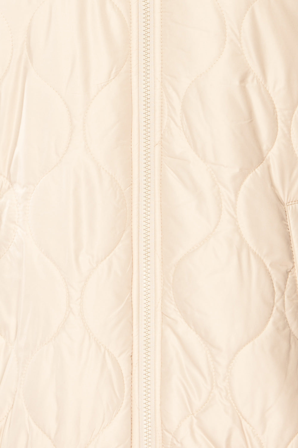 Seravalle Beige Quilted Jacket | La petite garçonne fabric