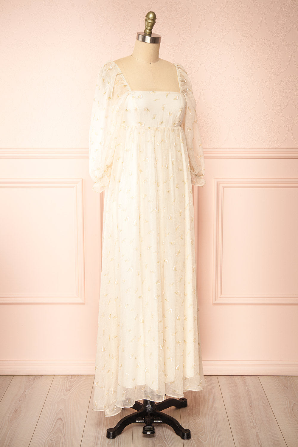 Serenella Maxi Floral Babydoll Dress | Boutique 1861 side view