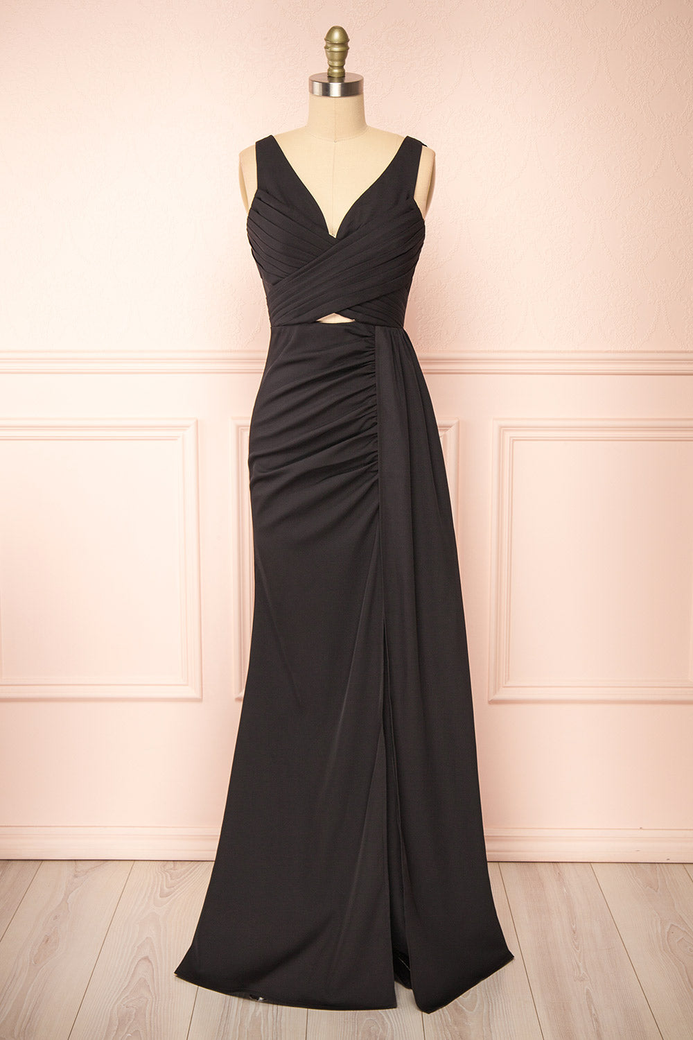 Serilda | Maxi Black Dress w/ Slit