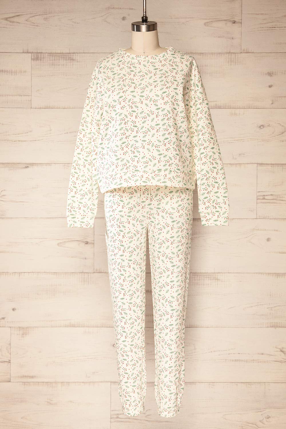 Set Corby Mistletoe Print Loungewear Set | Maison garçonne front view