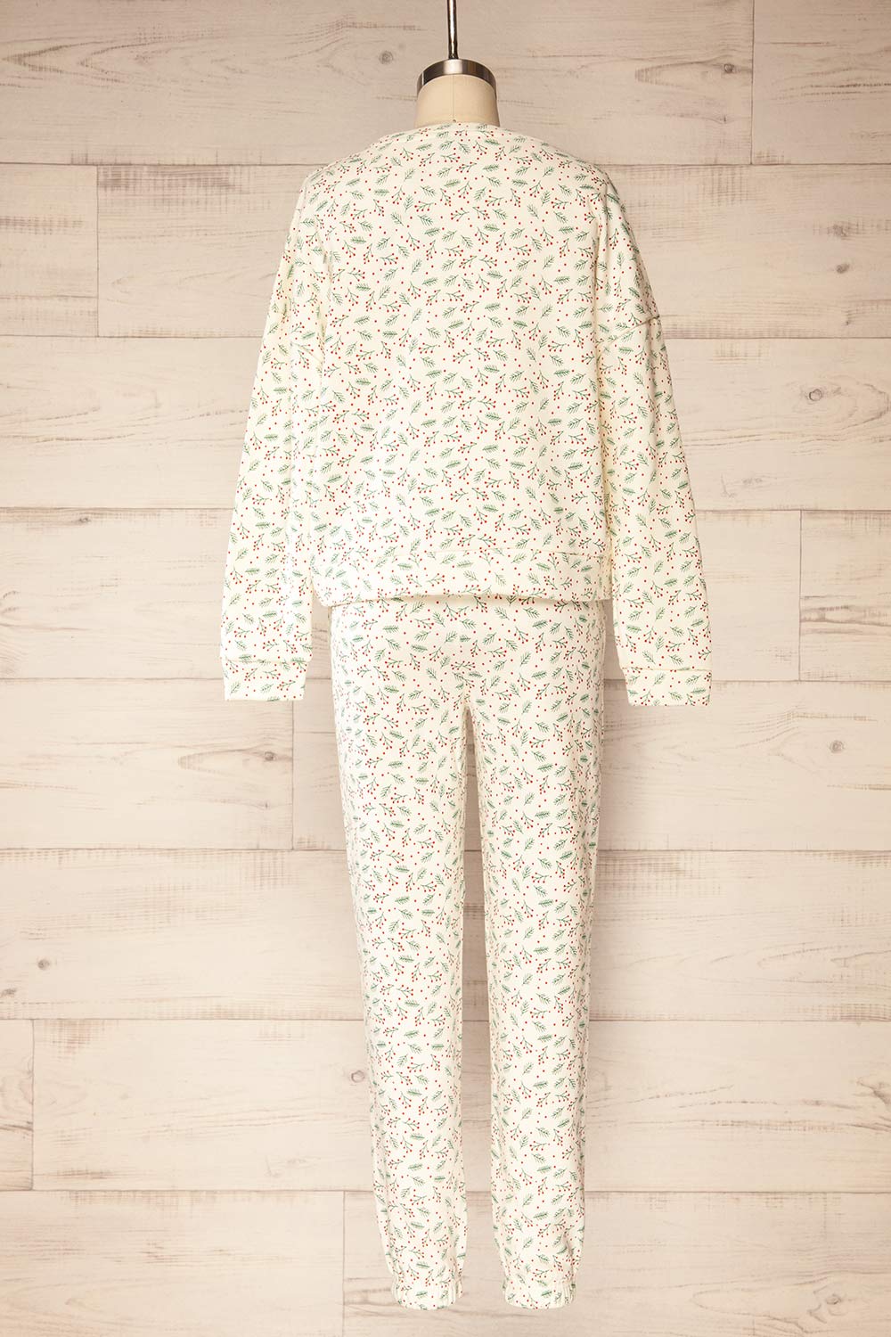 Set Corby Mistletoe Print Loungewear Set | Maison garçonne back view
