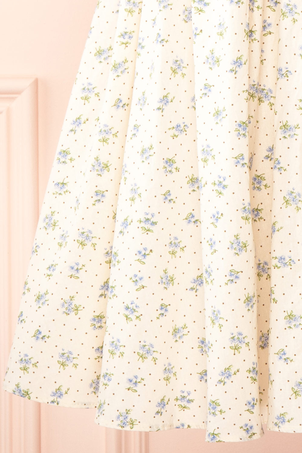 Soyeon Mini Floral Babydoll Dress w/ Bow in Front | Boutique 1861 bottom