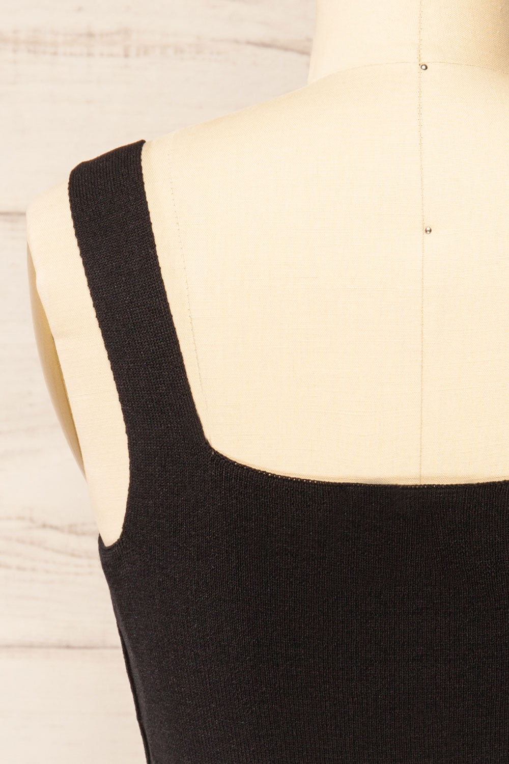 Shandaken Cropped Black Top w/ Scalloped Hem | La petite garçonne back