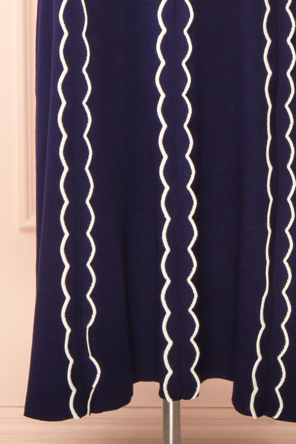 Sharleen Navy Knit Sleeveless Midi Dress | Boutique 1861 bottom