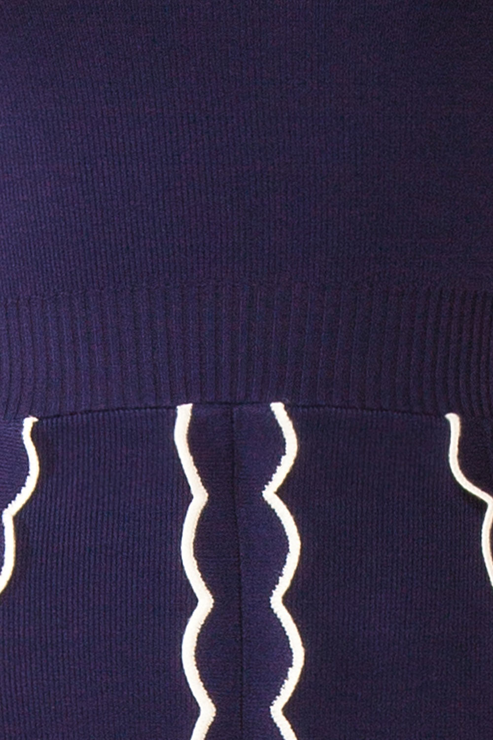 Sharleen Navy Knit Sleeveless Midi Dress | Boutique 1861 fabric