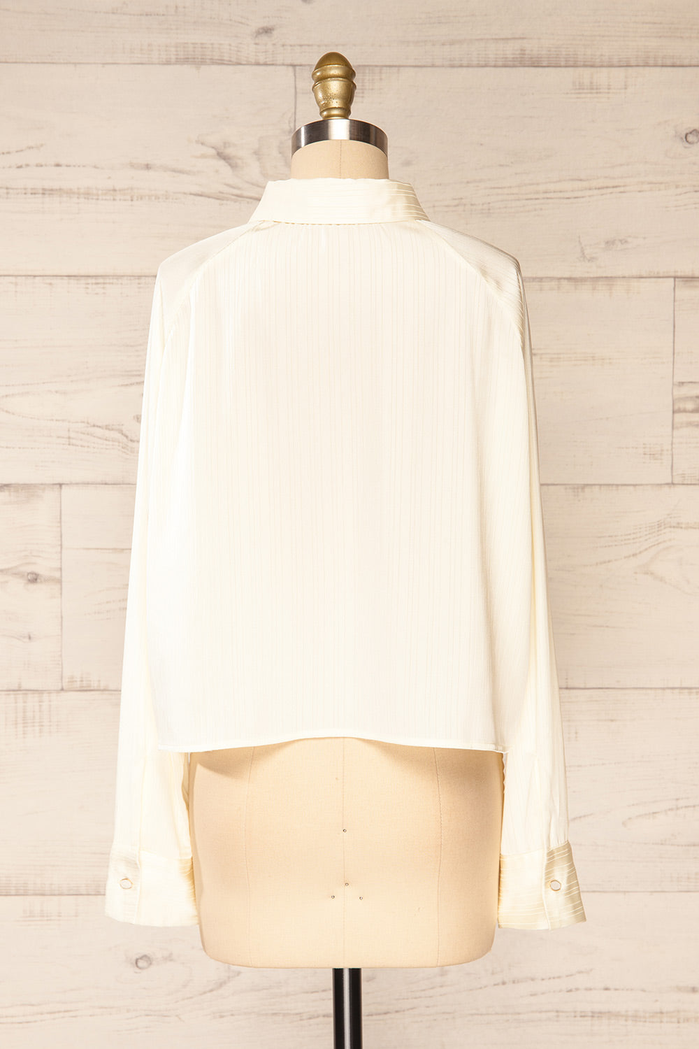 Sheffield Monochrome Striped Satin Shirt | La petite garçonne back vie