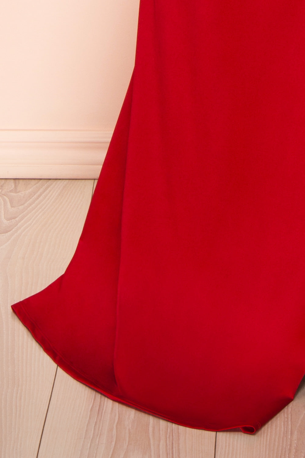 Shiva Red Mermaid Dress w/ Wrapped Bodice | Boutique 1861 bottom