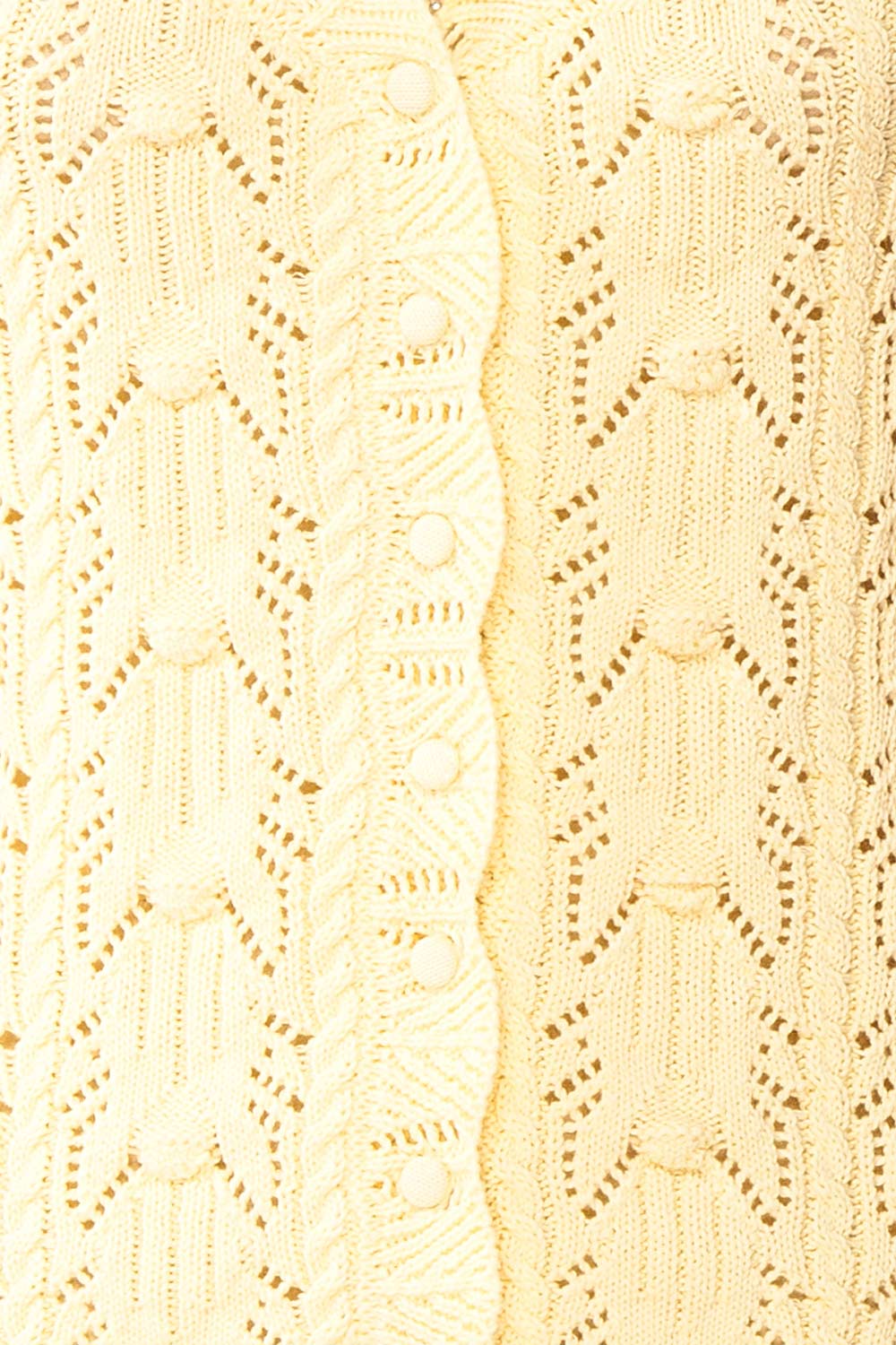 Sienna Yellow Pointelle Knit Camisole with Scalloped Trim | Boutique 1861 fabric
