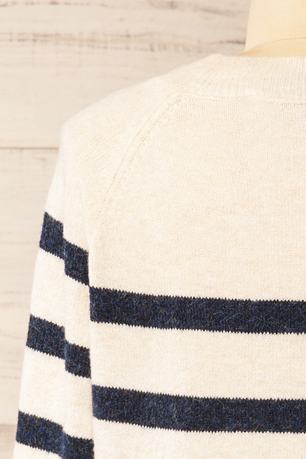 Siuri Striped Knitted Sweater with Smiley Embroidered | La petite garçonne back