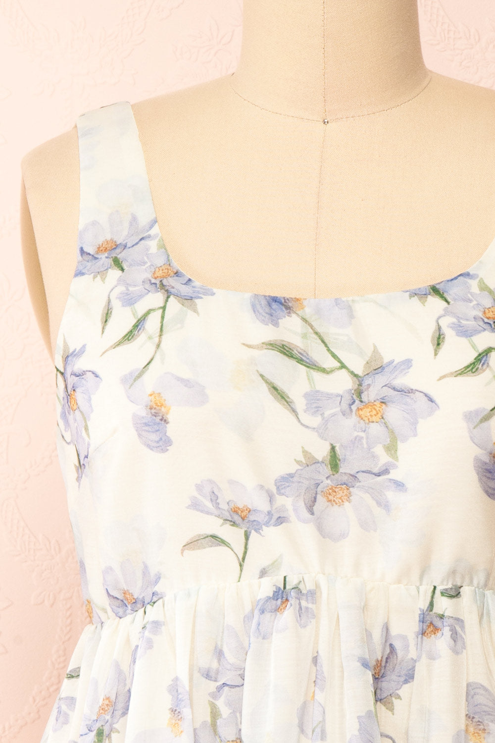 Skogsra Short Floral Balloon Dress | Boutique 1861 front close-up