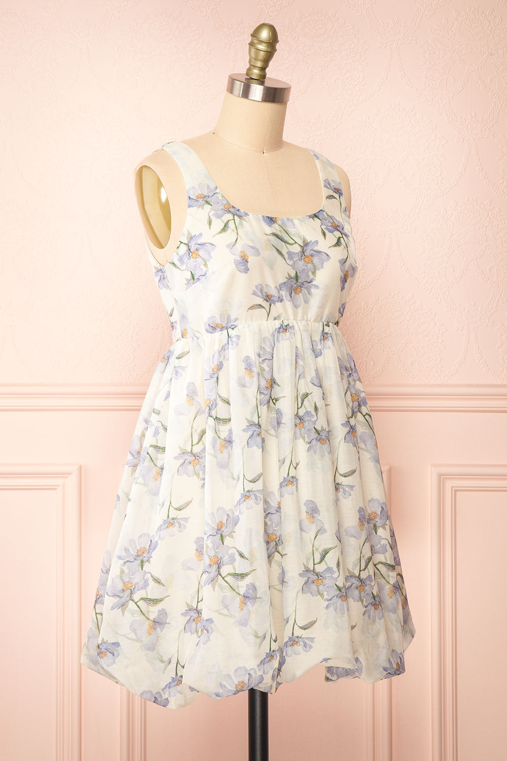 Skogsra Short Floral Balloon Dress | Boutique 1861 side view
