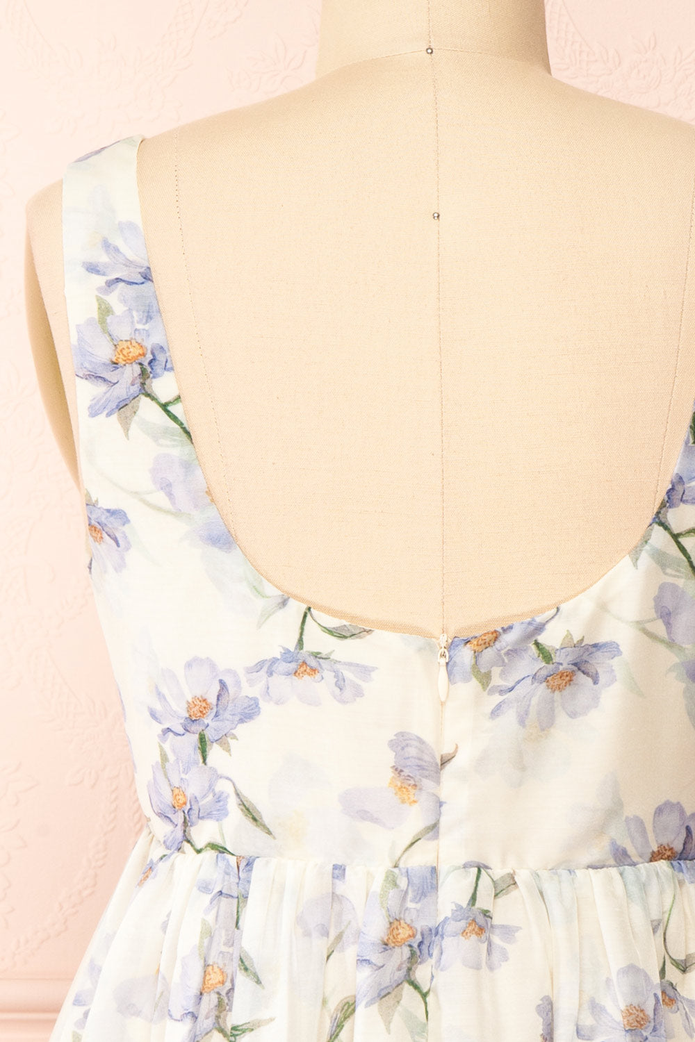 Skogsra Short Floral Balloon Dress | Boutique 1861 back close-up