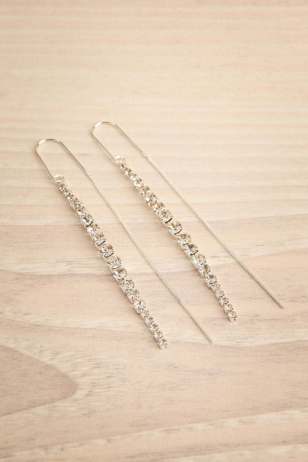 Skyler Argent | Boucles d'Oreilles avec Cristaux