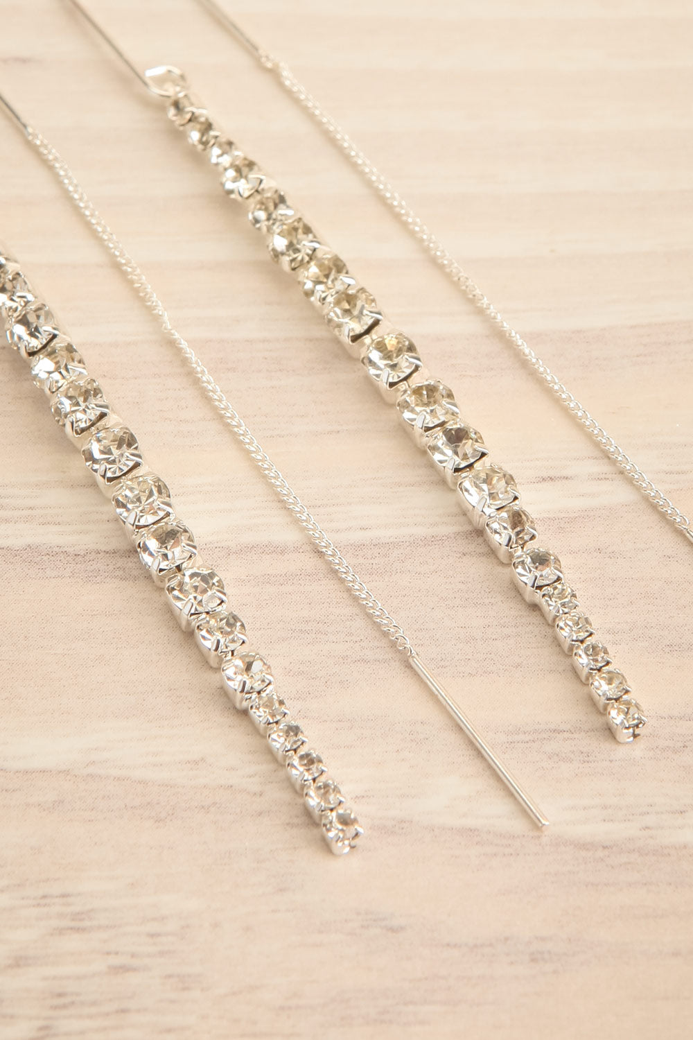 Skyler Argent | Boucles d'Oreilles avec Cristaux