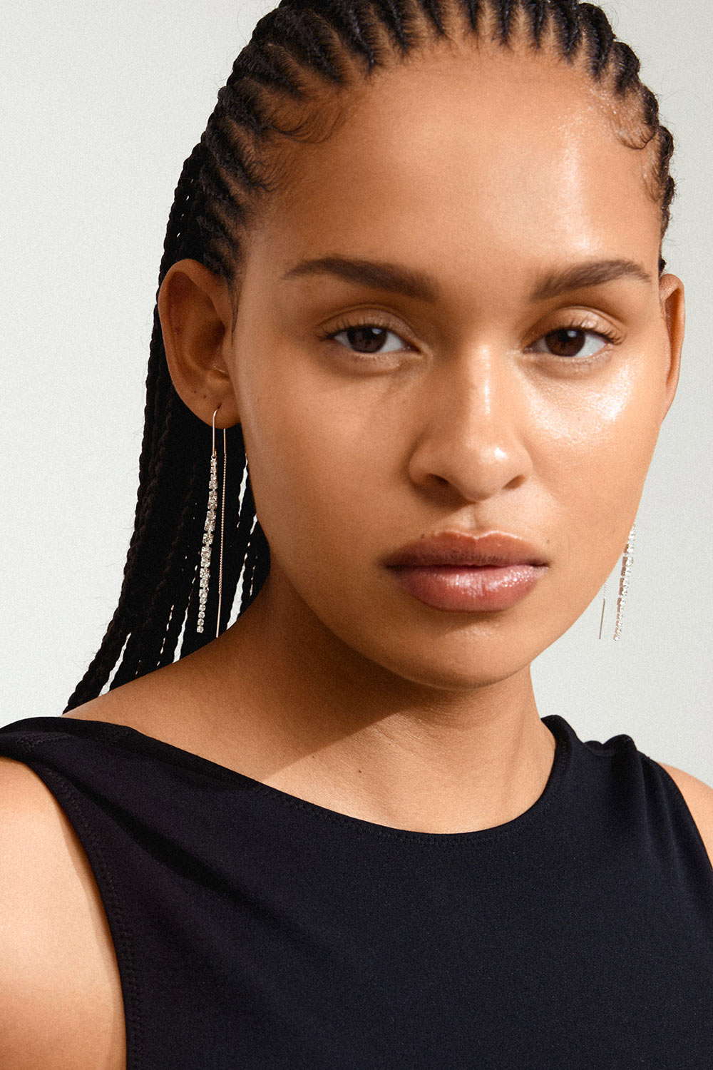 Skyler Argent | Boucles d'Oreilles avec Cristaux