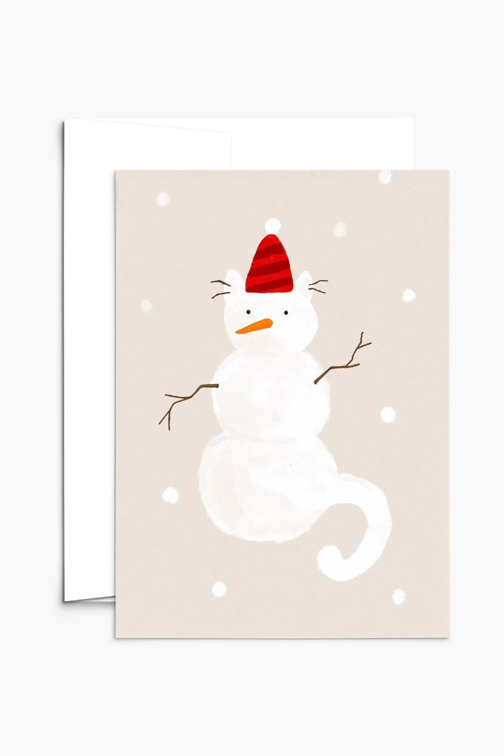 snow pepito cat christmas greeting card by mimi and august