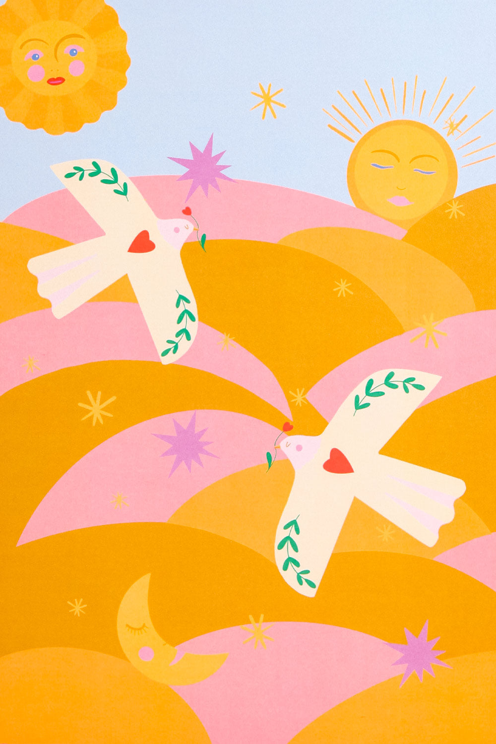 Sun and Moon Maxi Card | Maison garçonne close-up