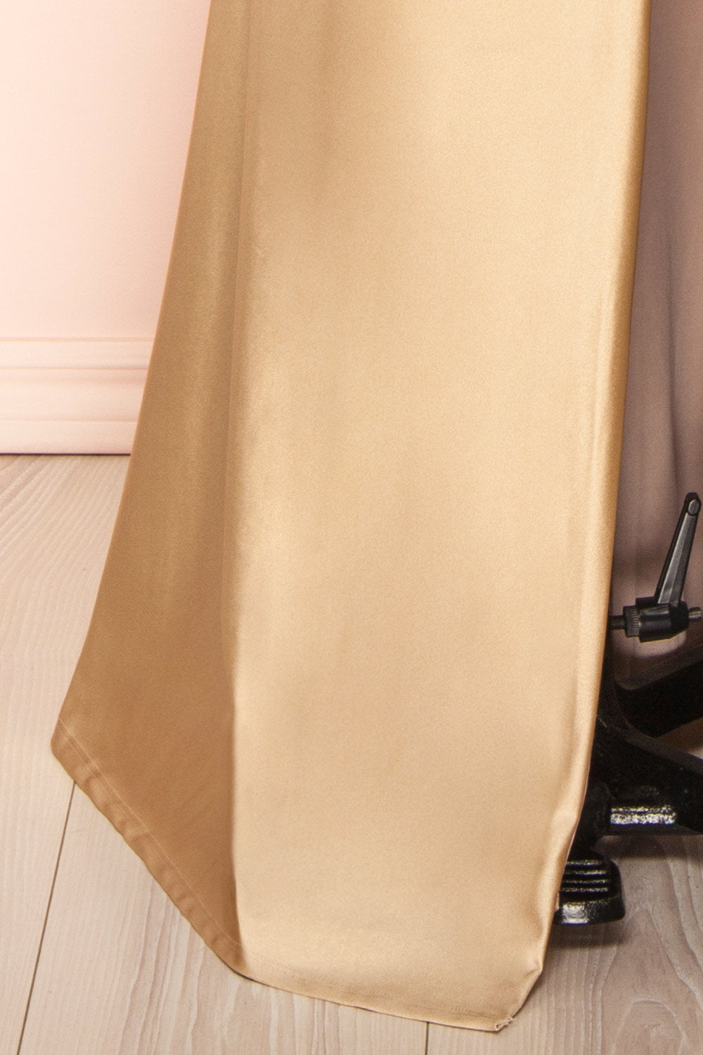 Sonia Champagne Backless Mermaid Maxi Dress w/ Slit | Boutique 1861 bottom