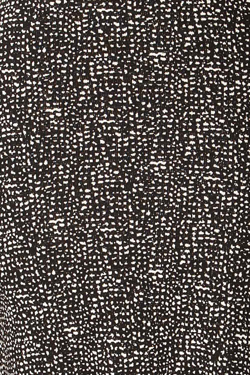 Sophya Black Long Sleeved Mermaid Maxi Dress | La petite garçonne fabric