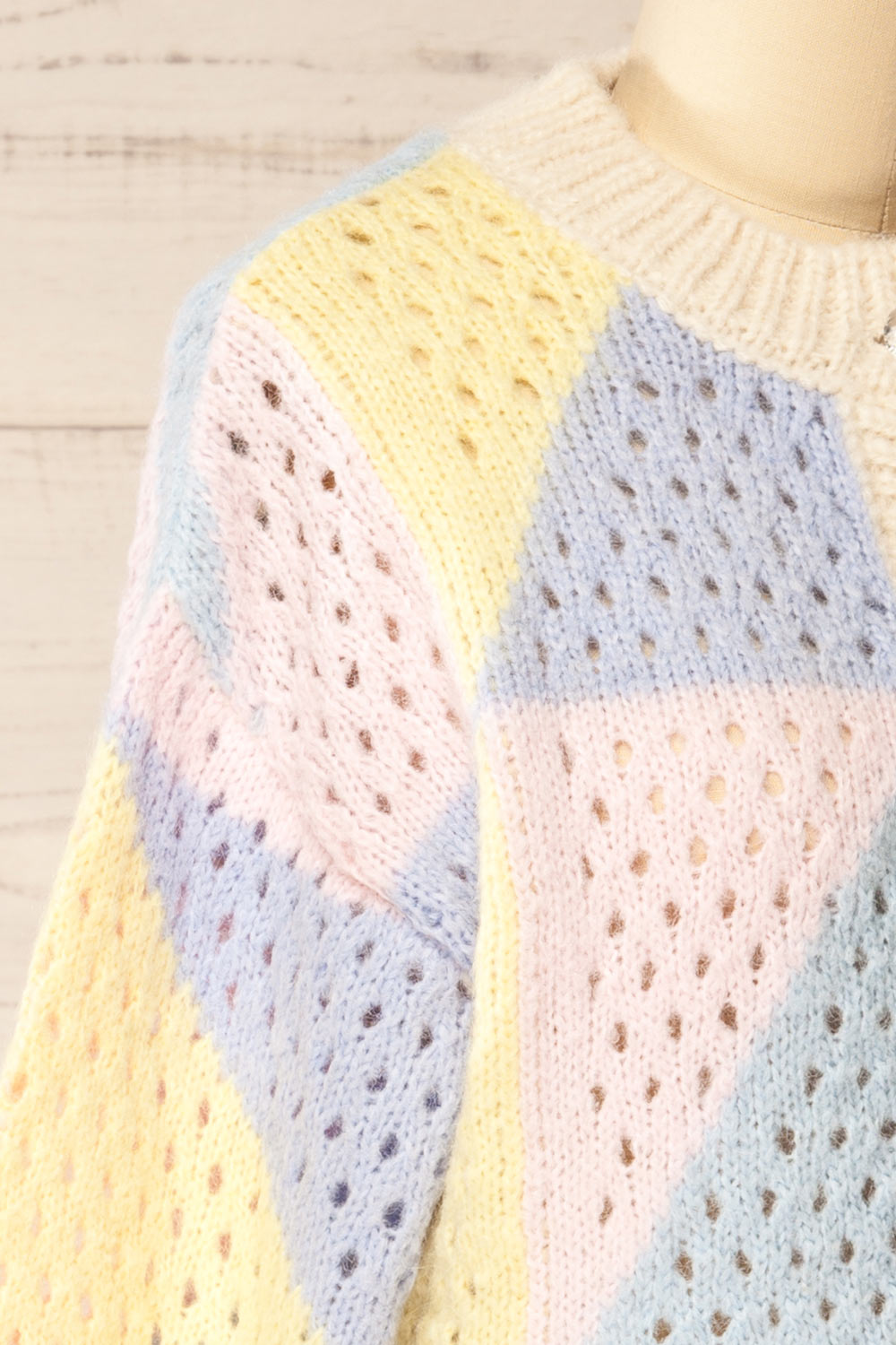 Soria Knitted Colourful Cardigan | La petite garçonne side