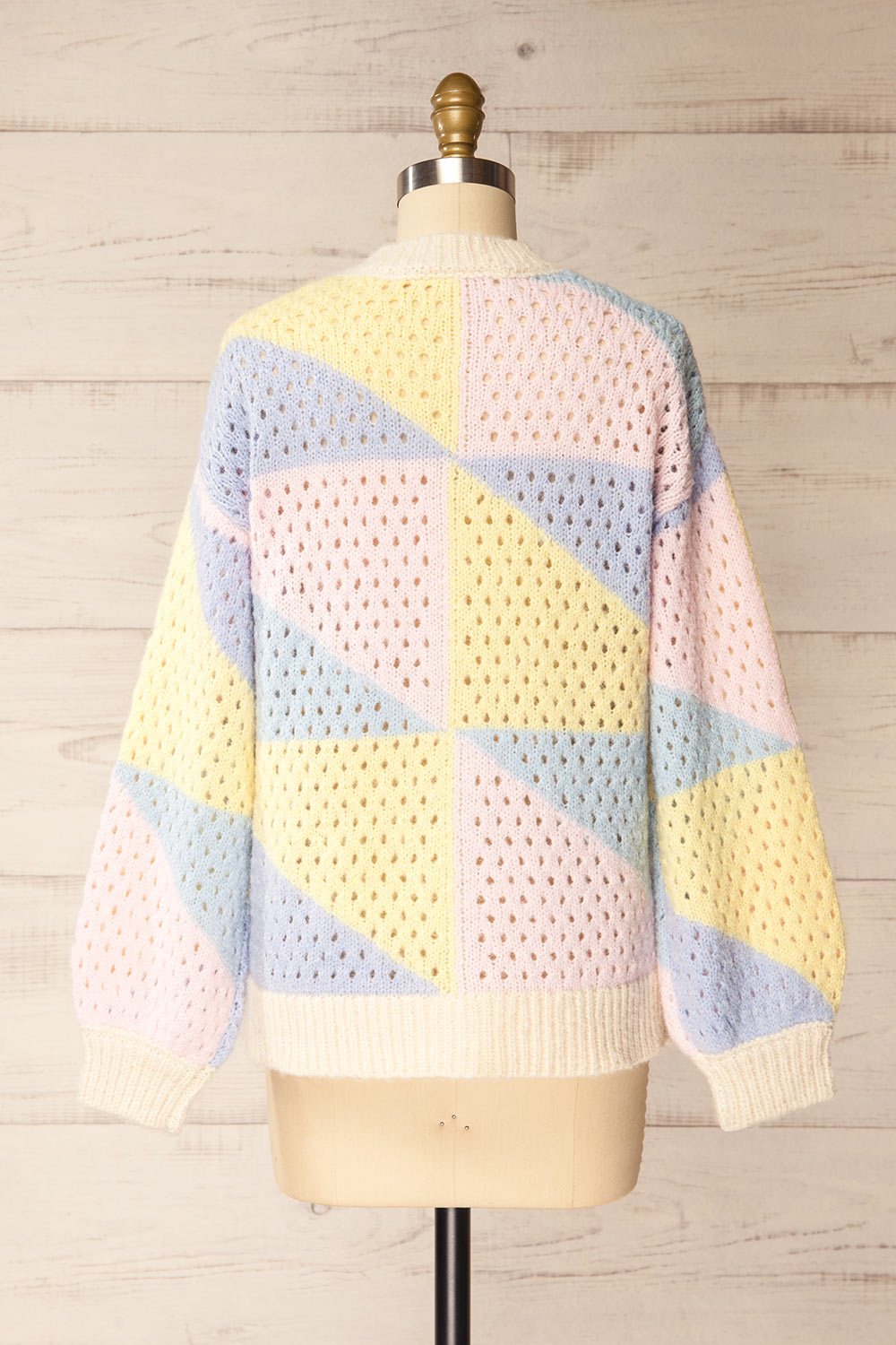 Soria Knitted Colourful Cardigan | La petite garçonne back view