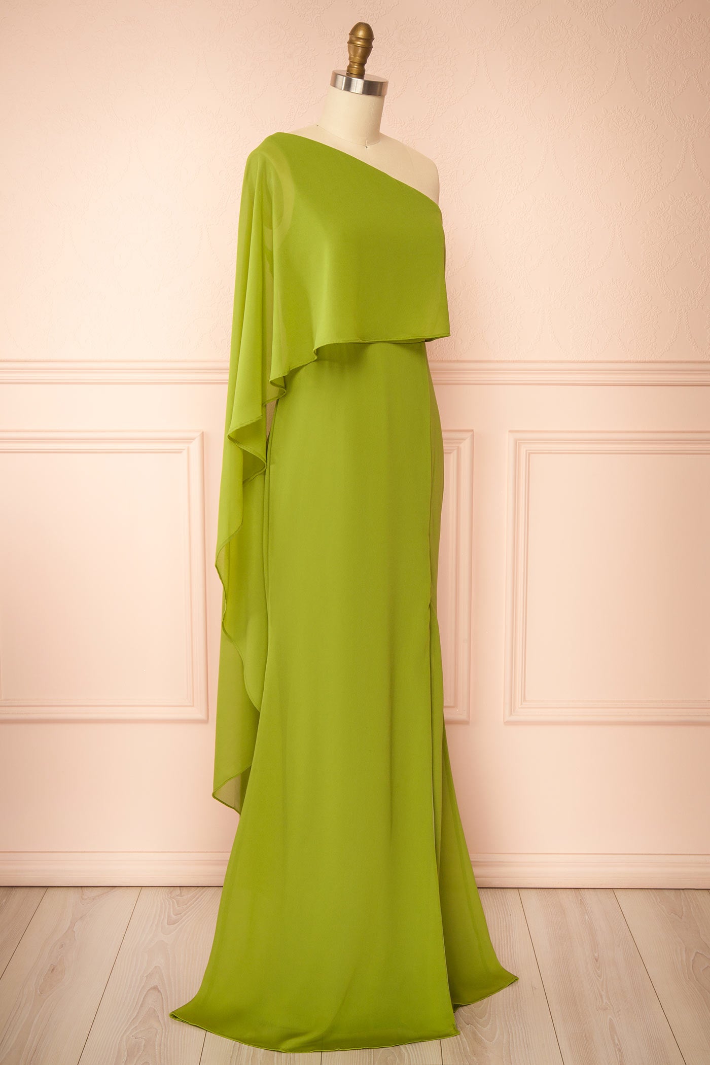 Sorix Green | Maxi One-Shoulder Dress with Slit