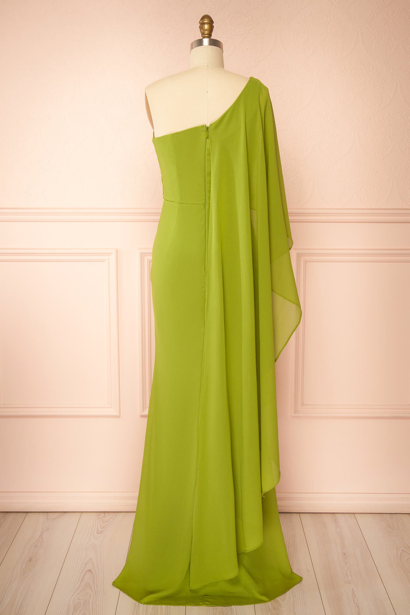 Sorix Green | Maxi One-Shoulder Dress with Slit