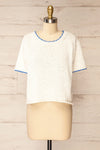 Stanhope White Chunky Knit T-Shirt | La petite garçonne front view
