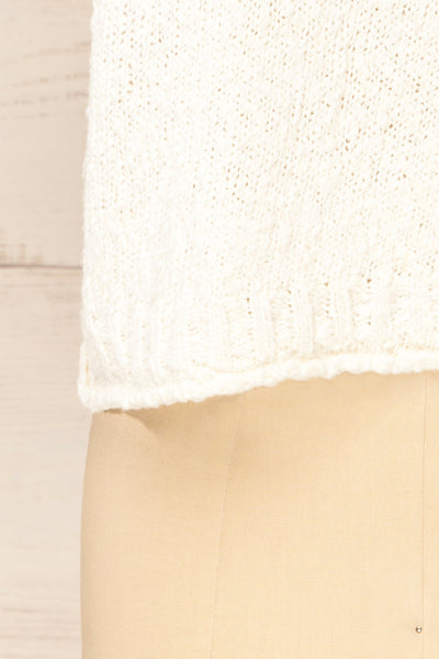 Stanhope White Chunky Knit T-Shirt | La petite garçonne bottom