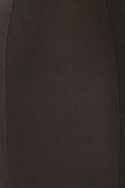 Suai Black Fitted Midi Dress w/ Back Slit | La petite garçonne fabric