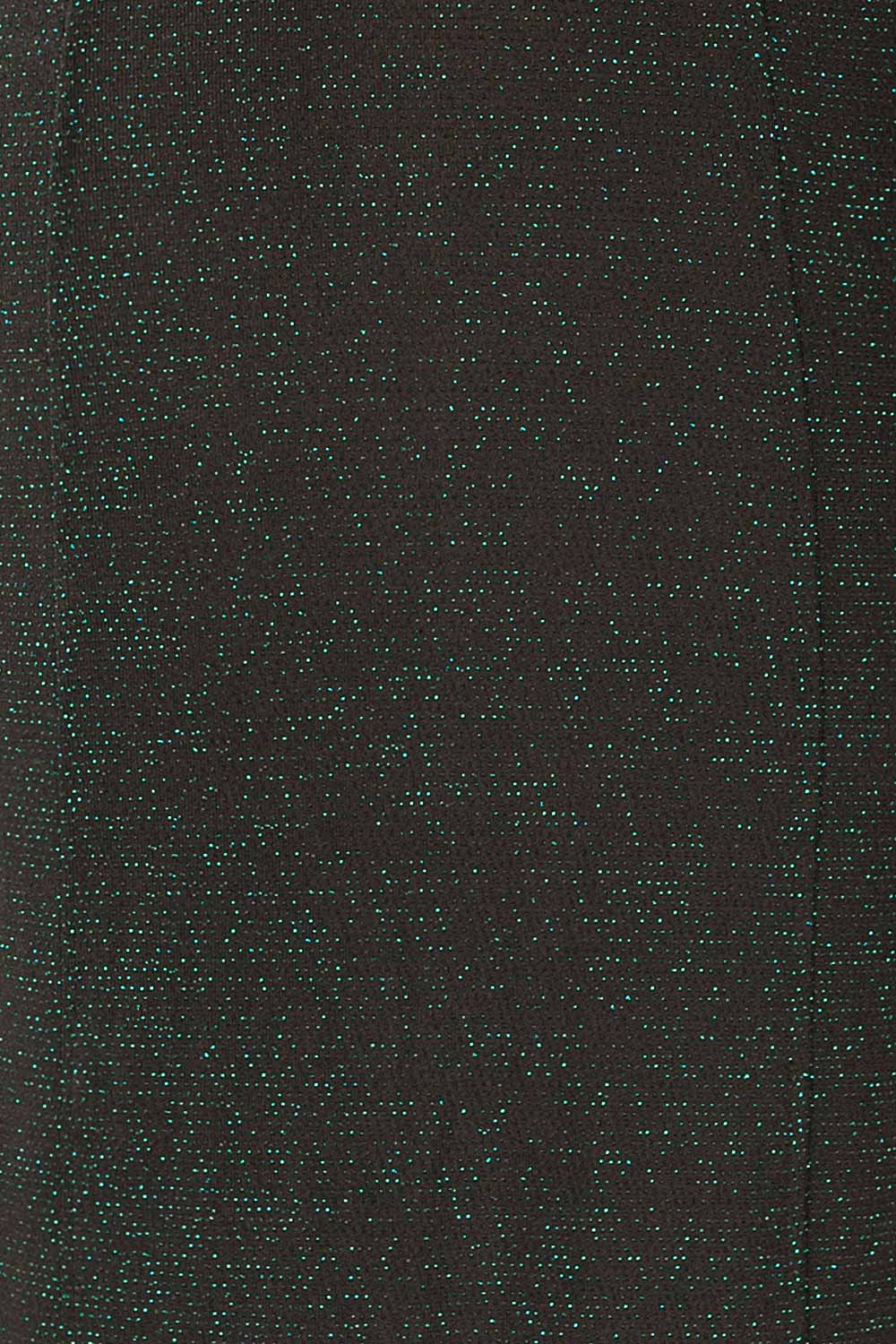 Suai Green Fitted Midi Dress w/ Back Slit | La petite garçonne fabric