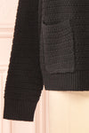 Suzie Black Oversized Knit Cardigan | Boutique 1861 sleeve