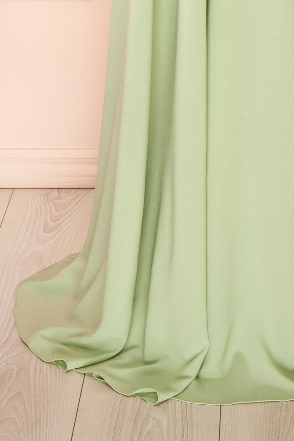 Syana Sage Long Chiffon Corset Dress | Boutique 1861 bottom