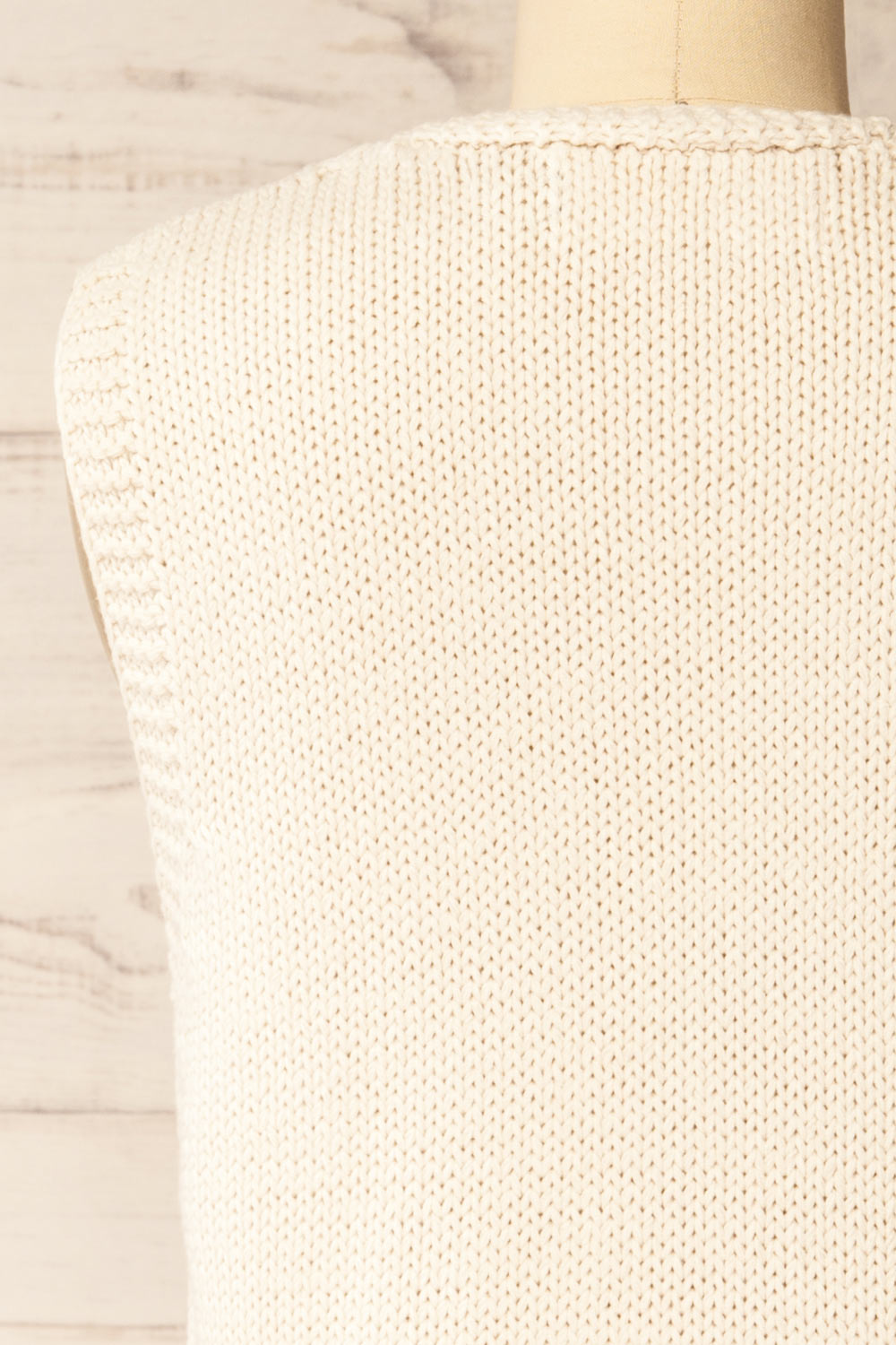 Nampa Ivory Knit Vest with Embroidery | La petite garçonne back