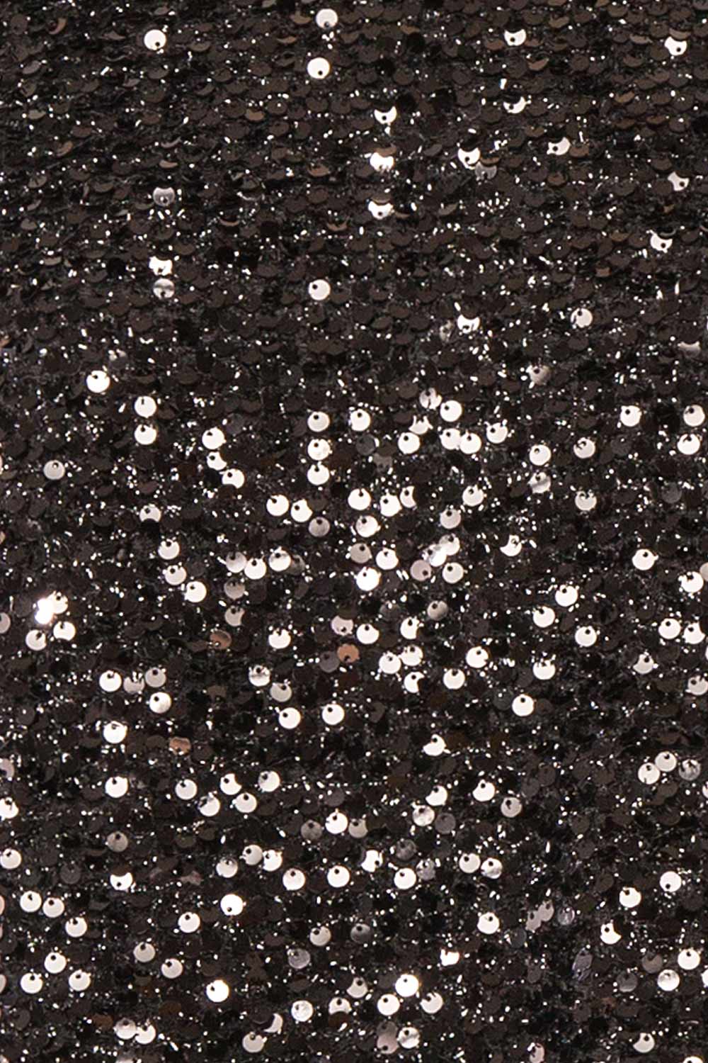 Sydney Black Sequin Top | La petite garçonne fabric