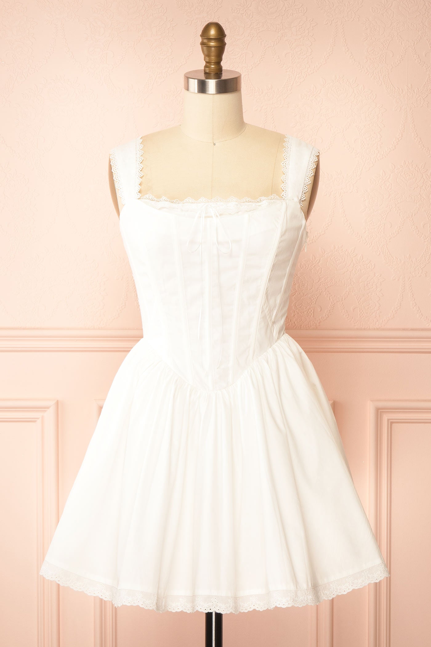 Sylthia White Corset Dress with Pockets | Boutique 1861 Sylthia White Corset Dress with Pockets | Boutique 1861