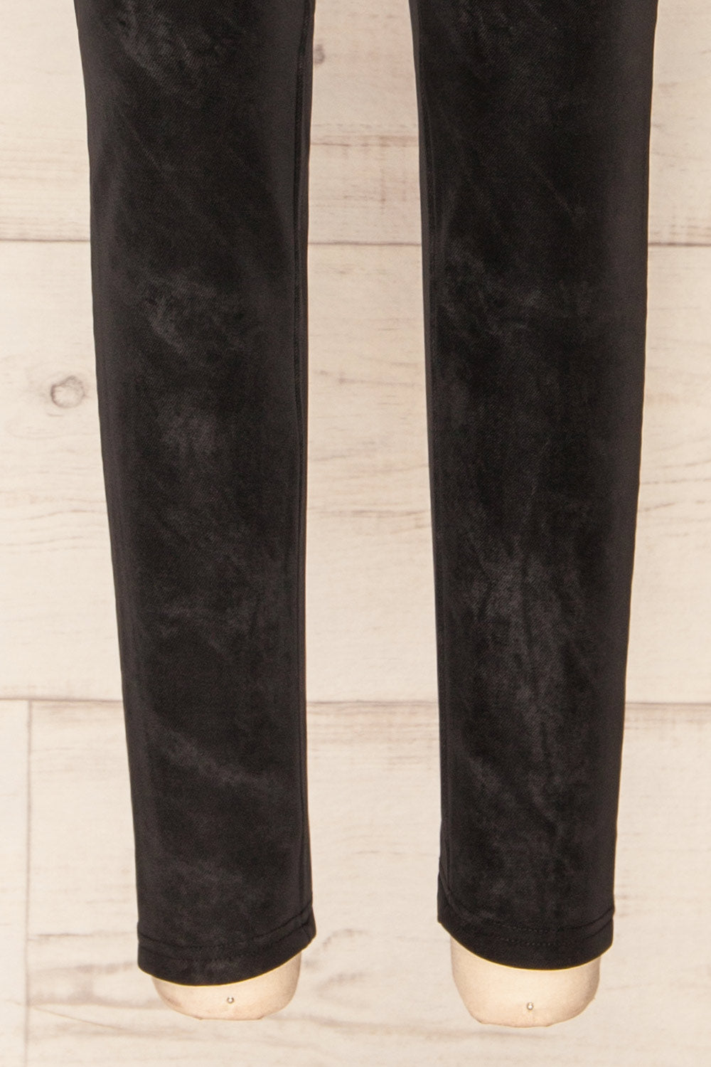 Syracuse Black Faux Suede High-Waisted Leggings | La petite garçonne bottom