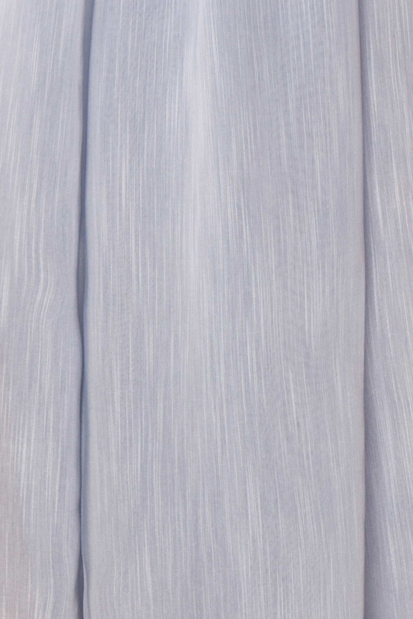 Close-up Tavila Blue Textured Chiffon Maxi Dress with Gathered Bust at la boutique 1861