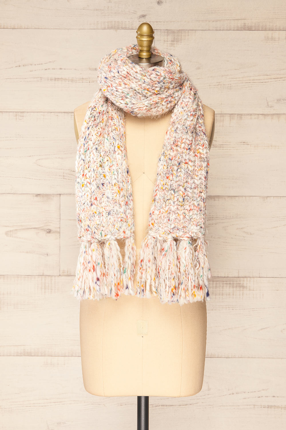 Tbilisi Multicoloured Soft Knit Scarf | La petite garçonne view