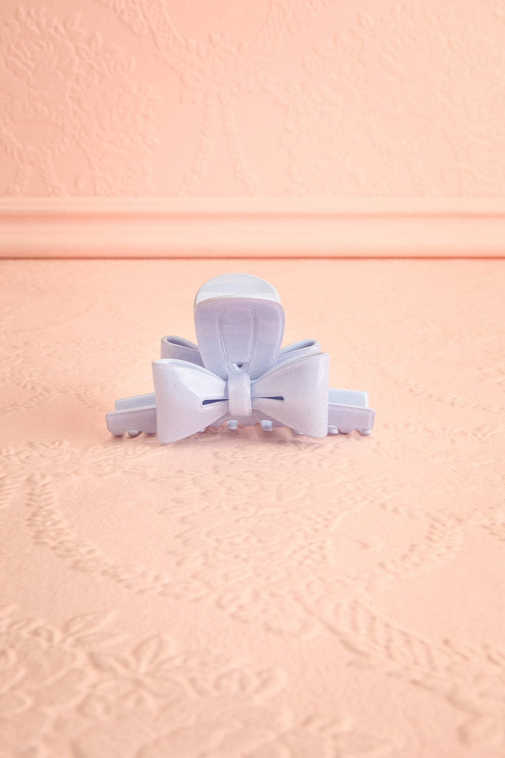Teagan Blue Claw Clip w/ Bow | Boutique 1861 front view