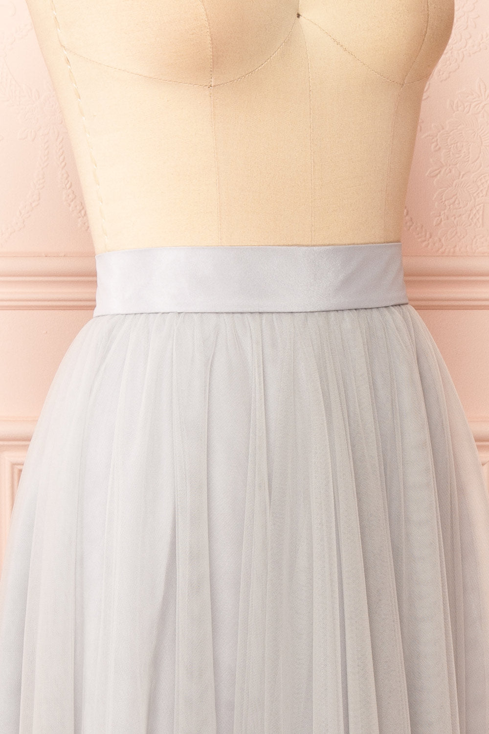 Telia Grey Tulle Maxi Skirt | Boutique 1861 side