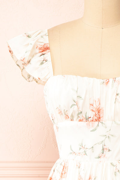 Thalia Pink Short Floral Patterned Dress | Boutique 1861 front