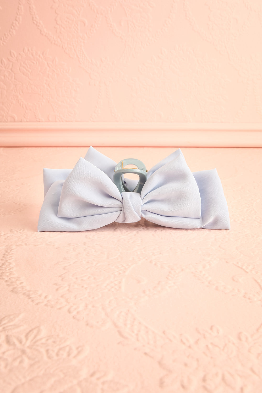 Thana Blue Hair Claw w/ Satin Bow | Boutique 1861