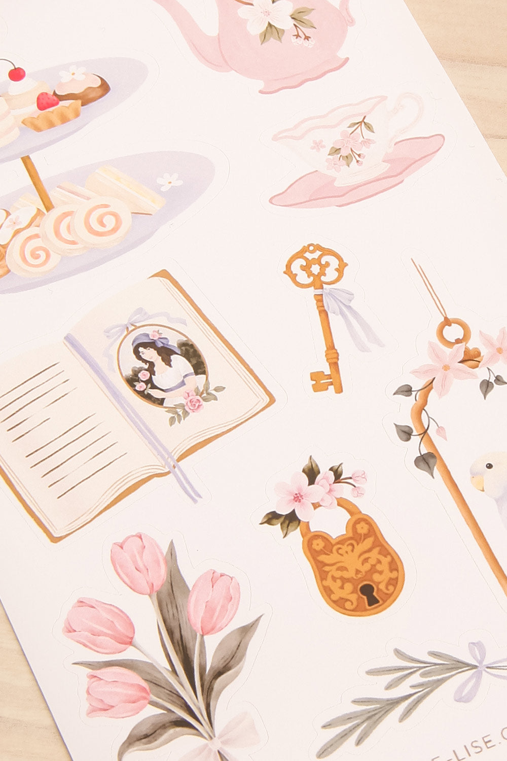 Tea in the Garden Sticker Sheet | Maison garçonne close-up